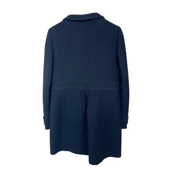 J. Crew Double Cloth Peacoat Black Winter Lady Day Coat - Womens Size 12 - Picture 2 of 5